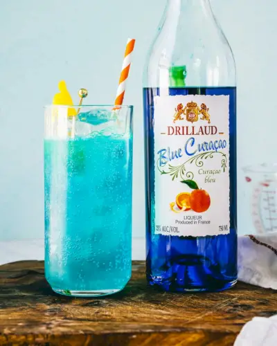 Blaue Curaçao-Getränke, blaue Getränke