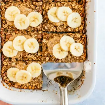Avena al horno con plátano
