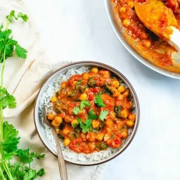 Receita rápida de curry de grão de bico