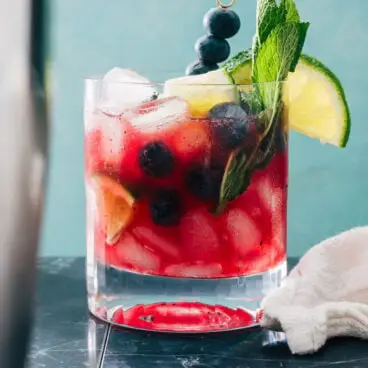 Smash de vodca de mirtilo