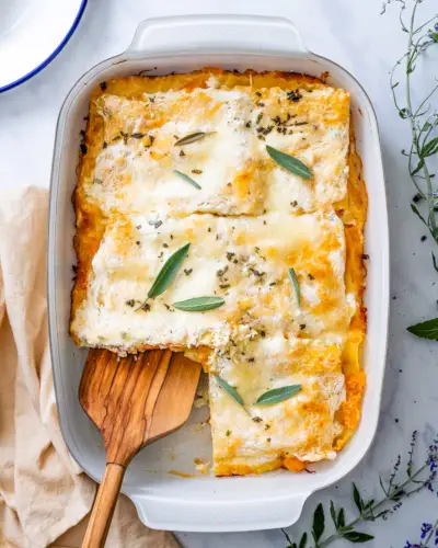 Maslové tekvicové lasagne