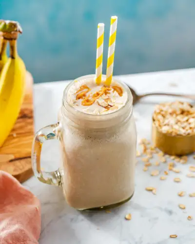 Recept na banánové smoothie s arašídovým máslem