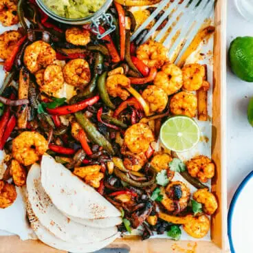 Fajitas di gamberetti
