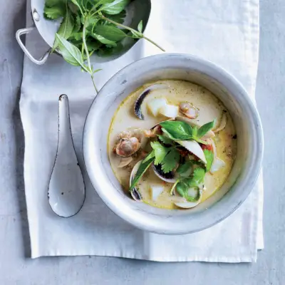 Curry-kokosová polievka z mušlí, Papi-Style