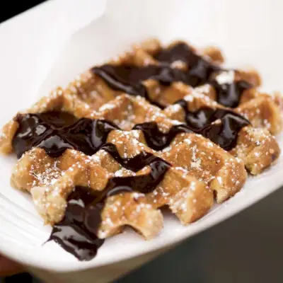Salsa belga de chocolate y dulce de azúcar