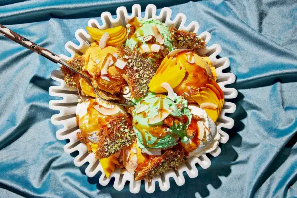 Sundae Kataifi de coco y mango