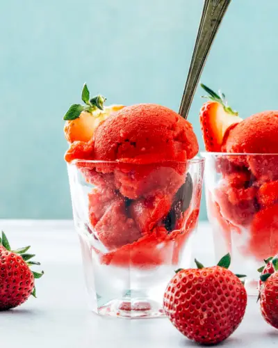 Stredomorské diétne dezerty: jahodový sorbet