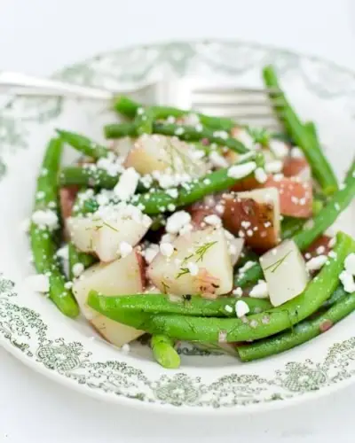 Kartoffelsalat mit grünen Bohnen | Dillsalat | Rote Dillkartoffeln