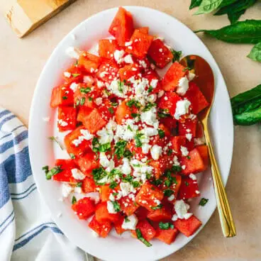 Salada feta de melancia