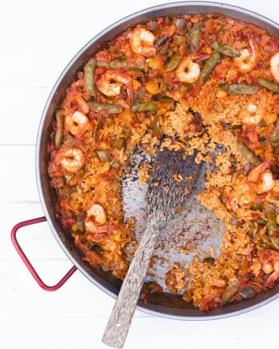 Receita de paella de frutos do mar em fogo aberto | melhor panela de paella