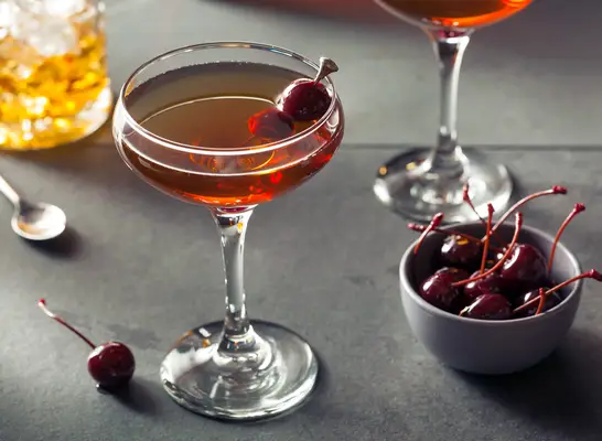 Manhattan whiskey cocktail