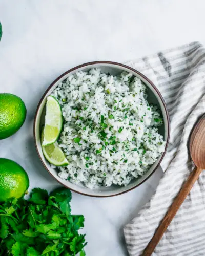 Arroz de coentro e limão