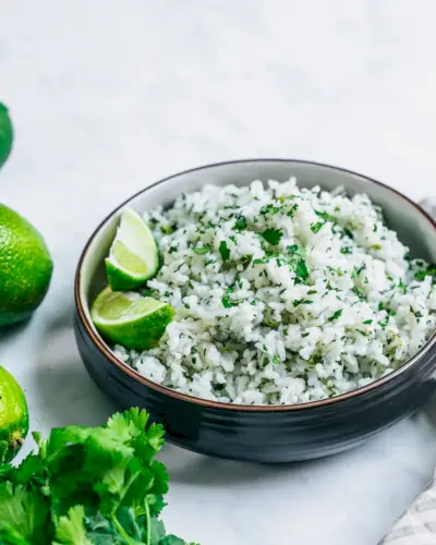 Arroz de coentro e limão