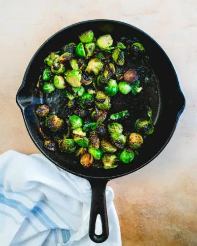 Receita de couve de Bruxelas frita