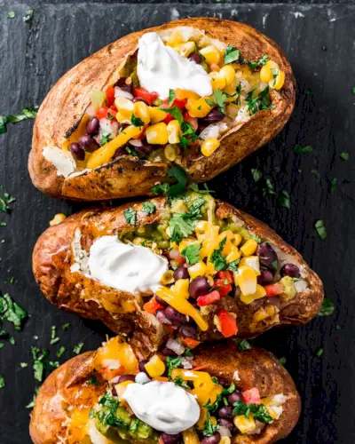 Coberturas de batata assada