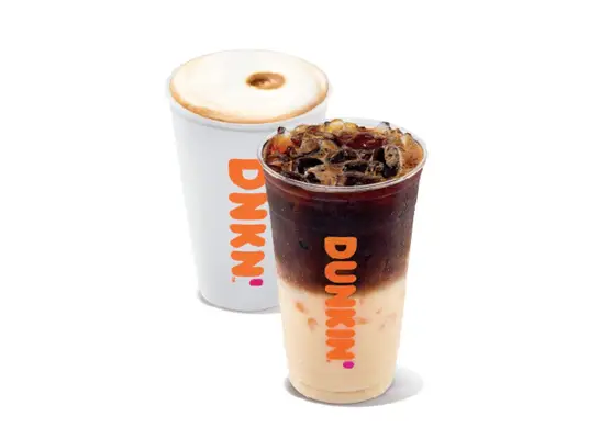 hot and iced macchiato from Dunkin
