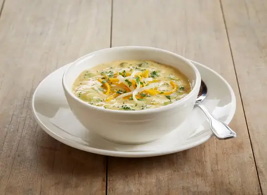 Broccoli cheddar soup at BJ