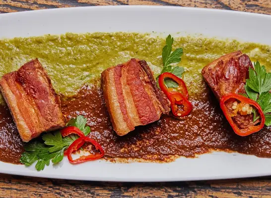 Maple glazed bacon at David Burke Prime