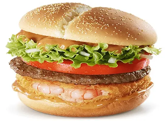Mcdonalds shrimp beef burger