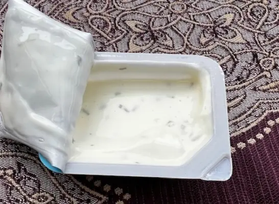 an open container of ranch sauce