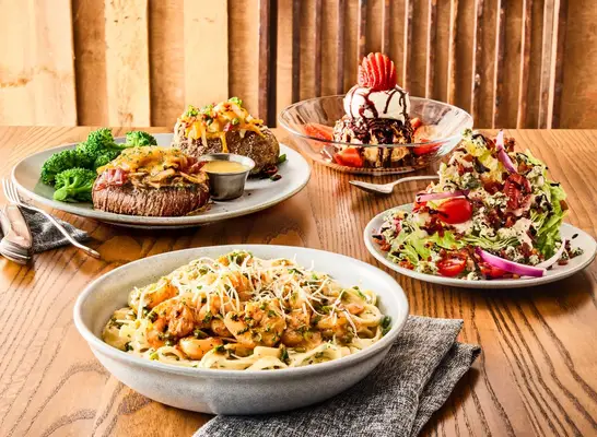 An array of items from Outback Steakhouse