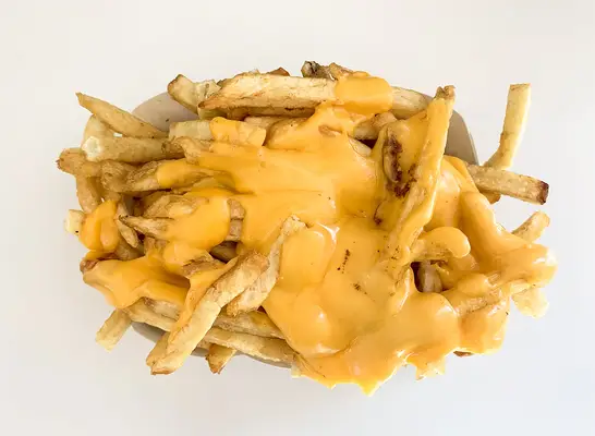 Cheesy fries well done from In-n-Out with lots of melty cheese on top