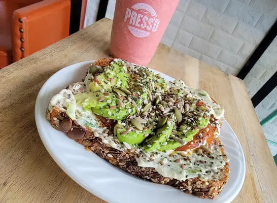 Avocado toast at Press