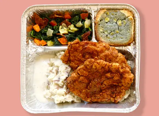 lazy dog tv dinner fried chicken