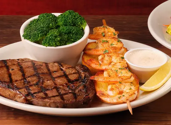 Texas Roadhouse 12 oz. Ft. Worth Ribeye & Grilled Shrimp