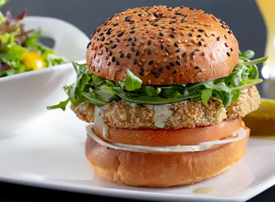 Yard House California Veggie Burger with Side Salad