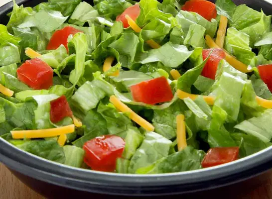 side salad without dressing from taco john