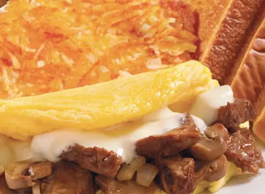 Huddle House Prime Rib Tips Omelette