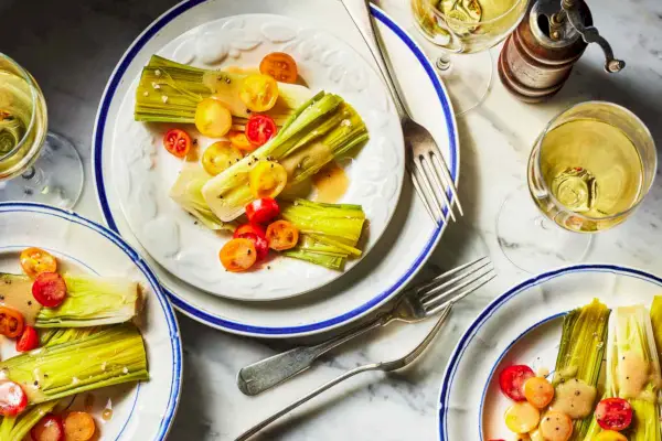 Pór s paradajkovým vinaigrette