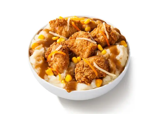 KFC famous bowl on a white background
