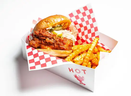 The Nashville-style hot chicken sandwich, aka The Sando, from Howlin