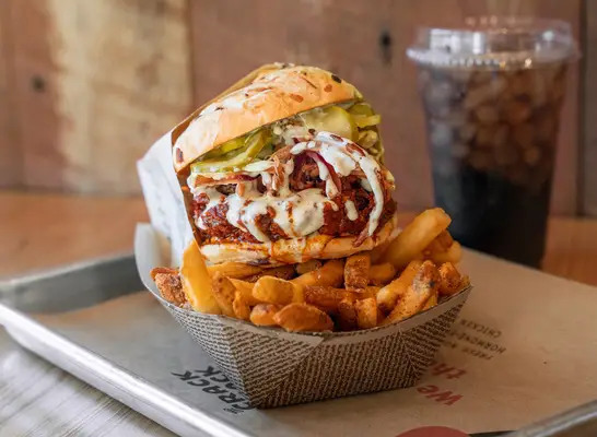 The Coop Deville chicken sandwich at California