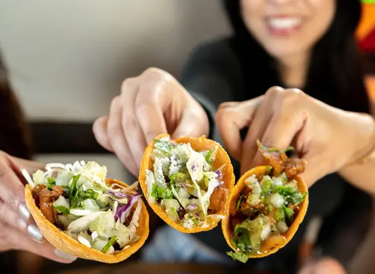 A trio of tacos from El Torito