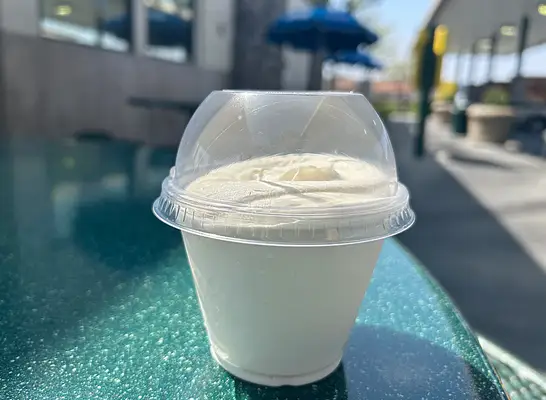 ice cream from sonic in a cup on a table outdoors
