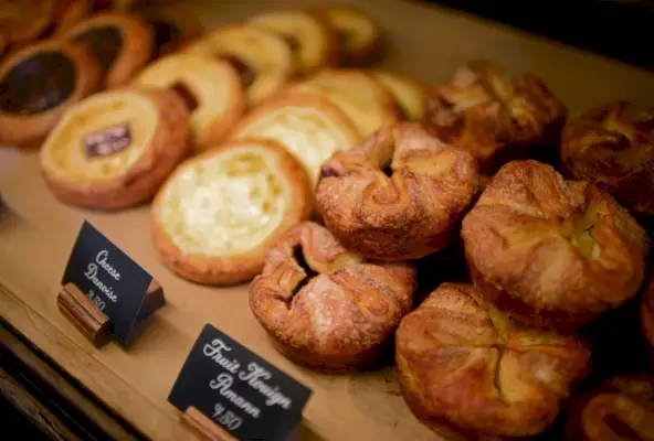 Rôzne pečivo z La Boulangerie v San Franciscu