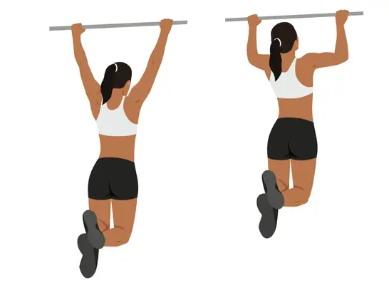 woman doing pull-ups