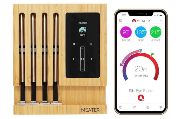 Inteligentny termometr do mięsa Amazon MEATER Block z 4 sondami Premium