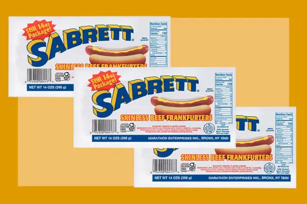 Frankfurters de bœuf sans peau Sabrett