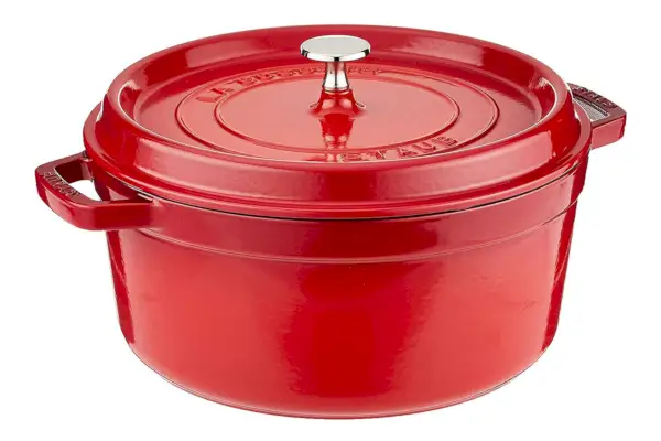 Okrągły, emaliowany żeliwny piekarnik holenderski Staub o pojemności 5,5 kwarty