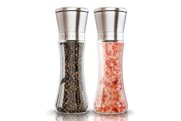 Amazon Benicci Premium Molinillo de sal y pimienta, juego de 2