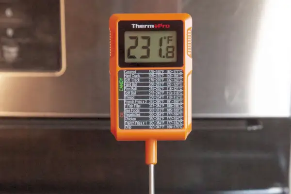 ThermoPro TP510 방수 디지털 캔디 온도계(온도와 함께 바닥에 배치된 포트 클립 포함)