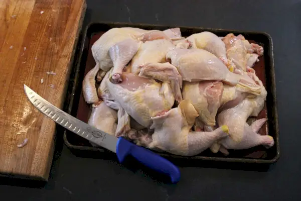 Couteau à briser F. Dick de 10 pouces, haché creux avec de la viande