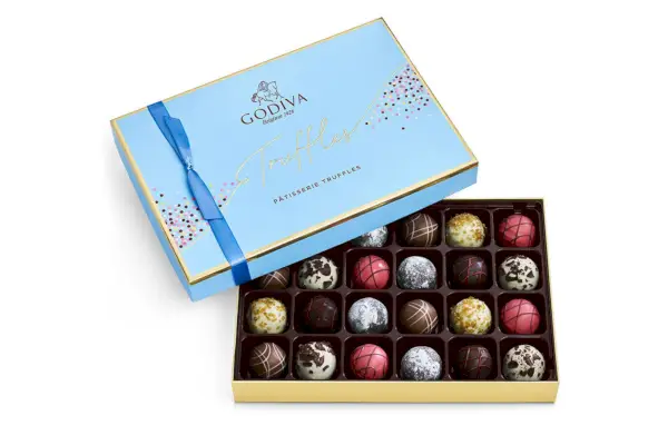Caja de regalo de trufas de postre Godiva Patisserie, 24 ud.