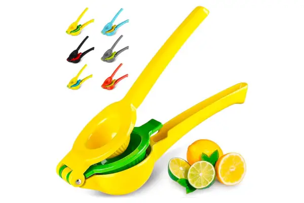 Zulay Kitchen Exprimidor de lima y limón de metal de primera calidad