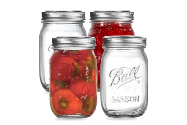 Frascos Mason Ball Regular Mouth de 16 onças, conjunto de 12
