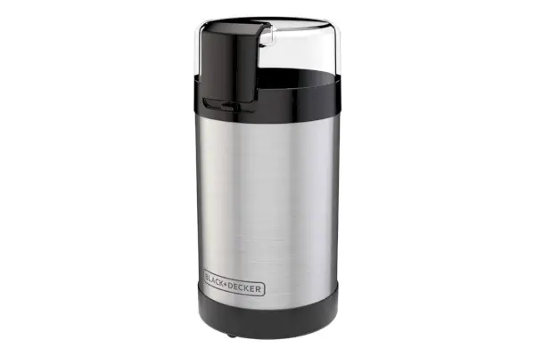 Moulin à café BLACK+DECKER One Touch, CBG110S, capacité de grains de café de 2/3 tasses, bouton poussoir